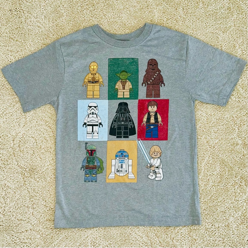 LEGO Star Wars Character Gray Cotton T-Shirt